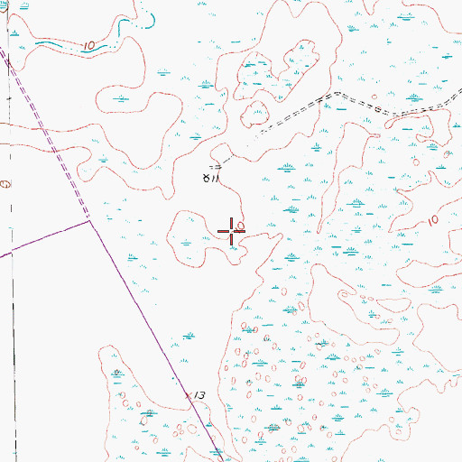 Topographic Map of Calhoun County, TX