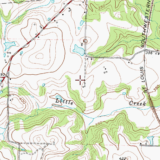 Topographic Map of Camp County, TX