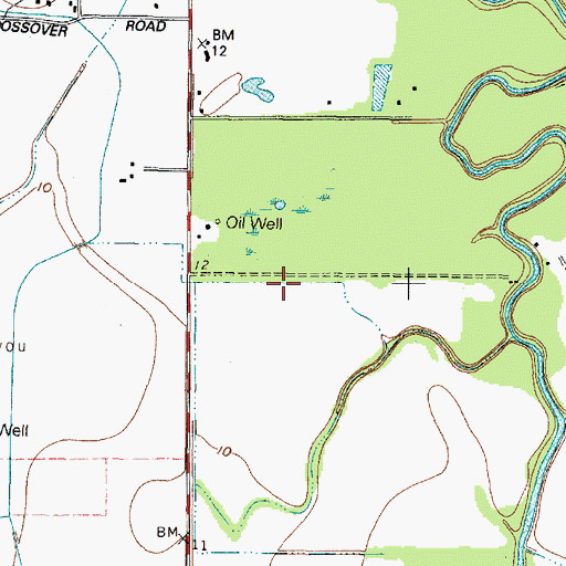 Topographic Map of Chambers County, TX