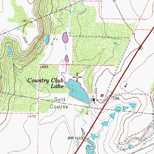 Topographic Map of Coleman County, TX