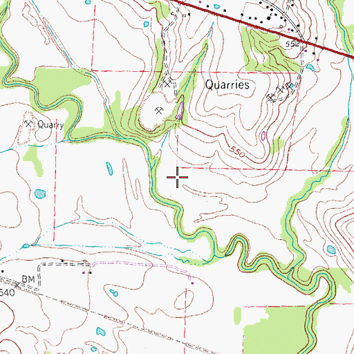 Topographic Map of Collin County, TX