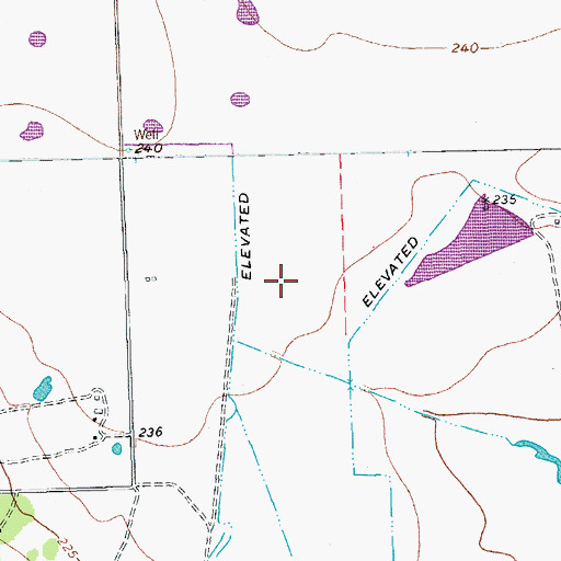 Topographic Map of Colorado County, TX