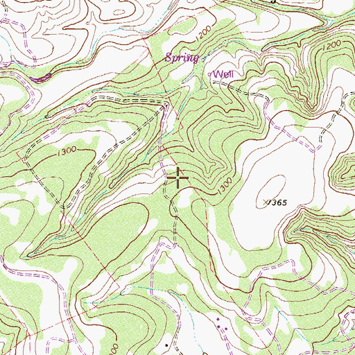Topographic Map of Comal County, TX