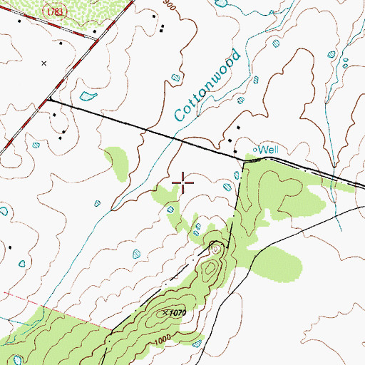 Topographic Map of Coryell County, TX