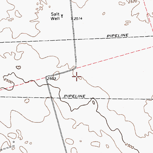 Topographic Map of Crane County, TX