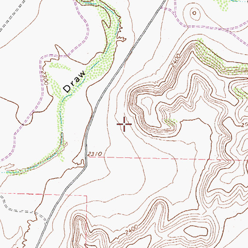 Topographic Map of Crockett County, TX