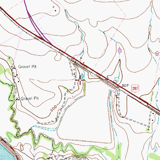 Topographic Map of Ellis County, TX