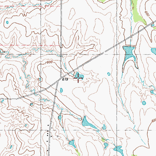 Topographic Map of Fannin County, TX