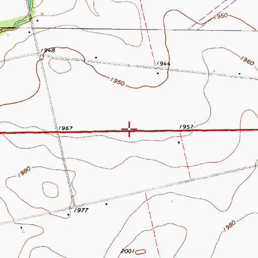 Topographic Map of Fisher County, TX