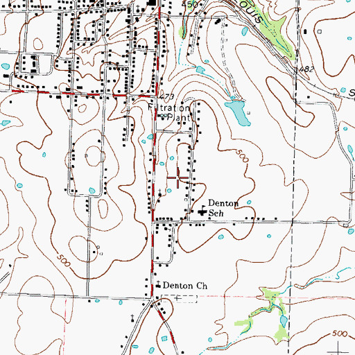 Topographic Map of Franklin County, TX