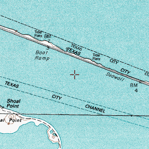 Topographic Map of Galveston County, TX