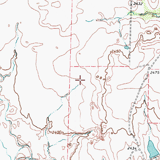 Topographic Map of Garza County, TX