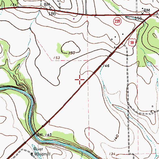 Topographic Map of Goliad County, TX