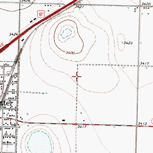Topographic Map of Hale County, TX