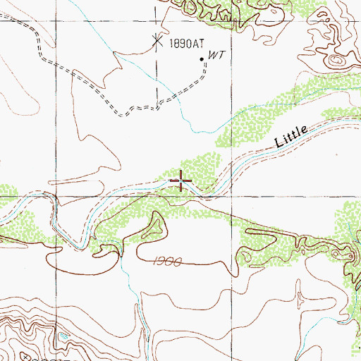 Topographic Map of Hall County, TX