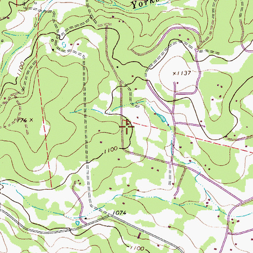 Topographic Map of Hays County, TX