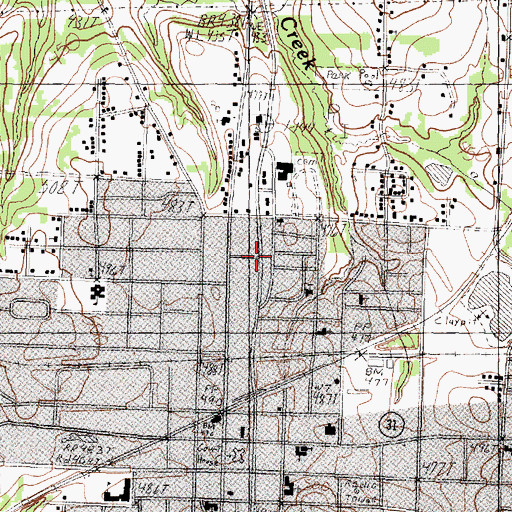 Topographic Map of Henderson County, TX