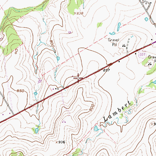 Topographic Map of Hood County, TX