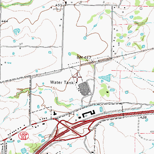 Topographic Map of Hopkins County, TX