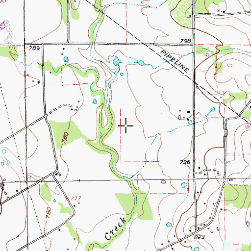Topographic Map of Johnson County, TX