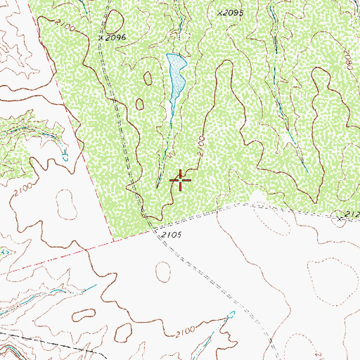 Topographic Map of Kent County, TX