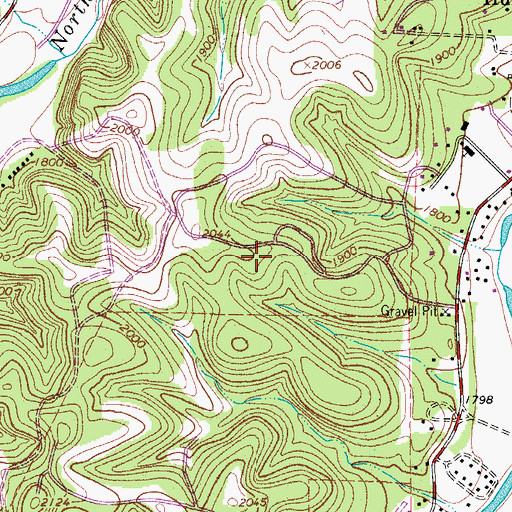 Topographic Map of Kerr County, TX