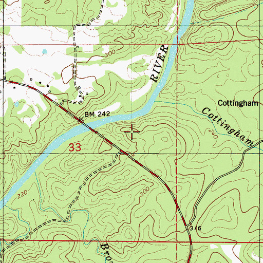 Topographic Map of Pratt Ferry (historical), AL