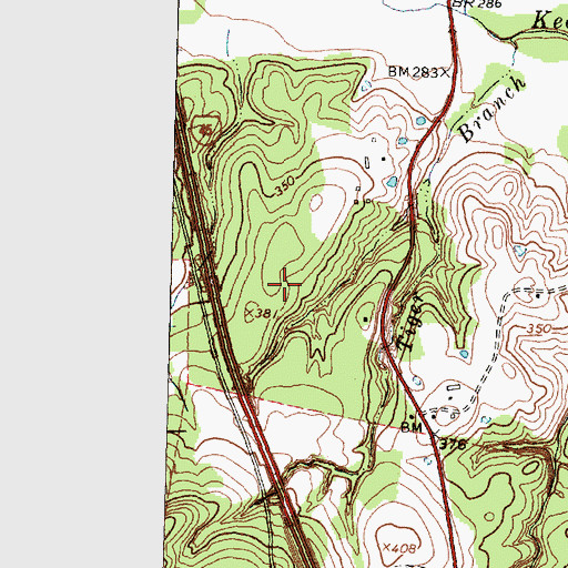 Topographic Map of Leon County, TX