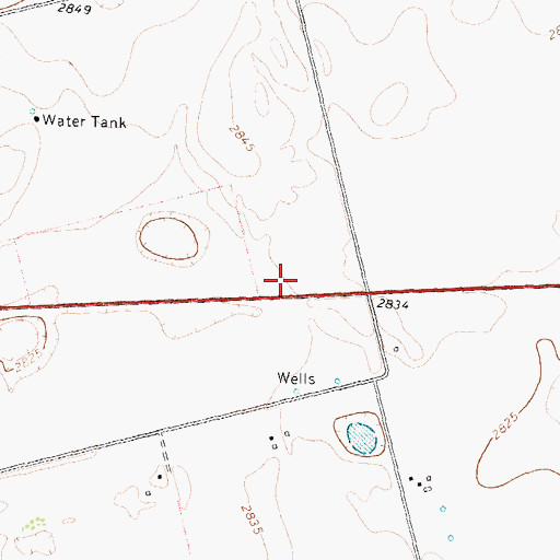 Topographic Map of Martin County, TX