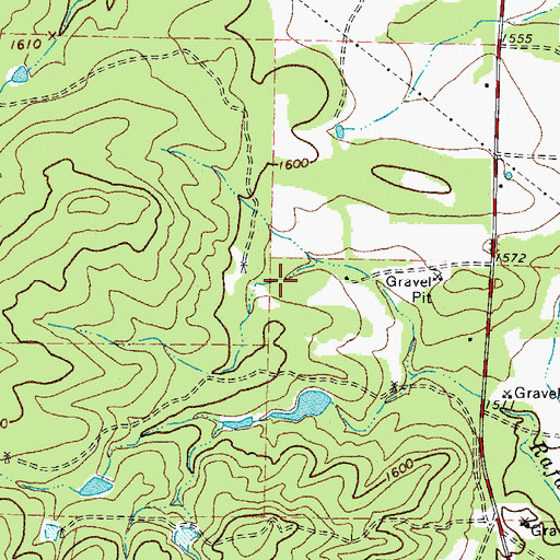 Topographic Map of Mason County, TX