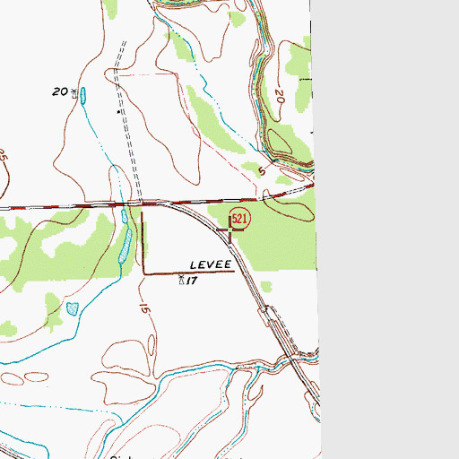 Topographic Map of Matagorda County, TX