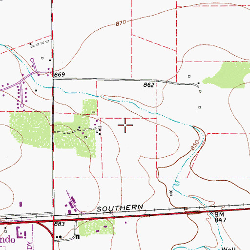 Topographic Map of Medina County, TX