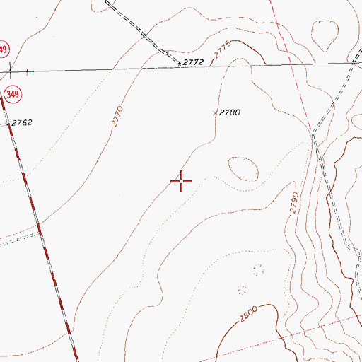 Topographic Map of Midland County, TX