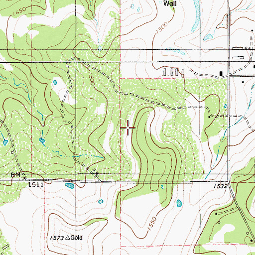 Topographic Map of Mills County, TX