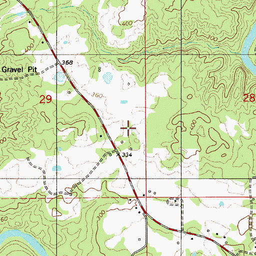 Topographic Map of River Bend (historical), AL