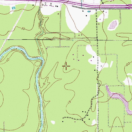 Topographic Map of Orange County, TX