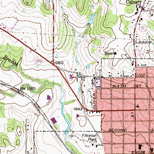 Topographic Map of Parker County, TX