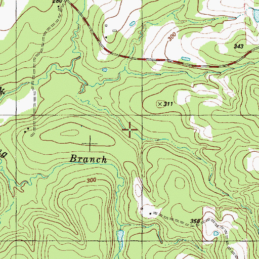 Topographic Map of Polk County, TX