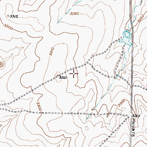 Topographic Map of Potter County, TX