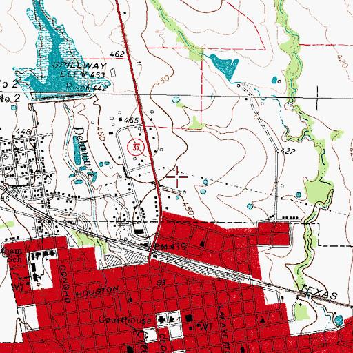 Topographic Map of Red River County, TX