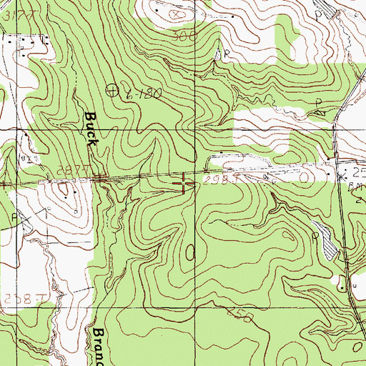 Topographic Map of San Augustine County, TX