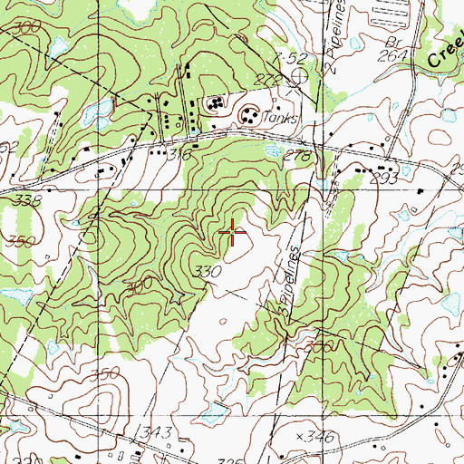 Topographic Map of Shelby County, TX