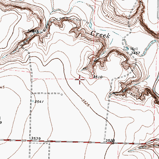 Topographic Map of Sherman County, TX
