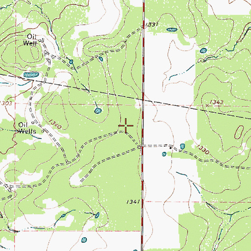 Topographic Map of Stephens County, TX