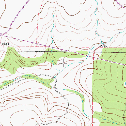 Topographic Map of Sutton County, TX