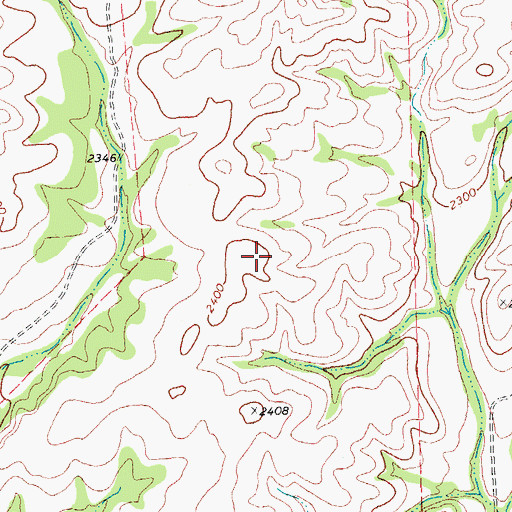 Topographic Map of Terrell County, TX