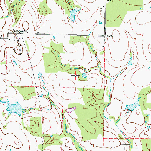 Topographic Map of Titus County, TX
