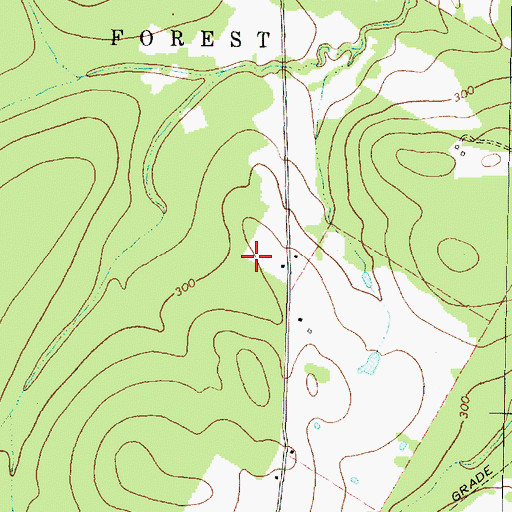 Topographic Map of Trinity County, TX