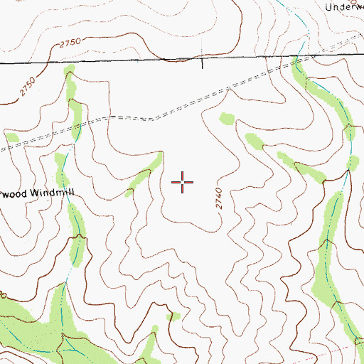 Topographic Map of Upton County, TX