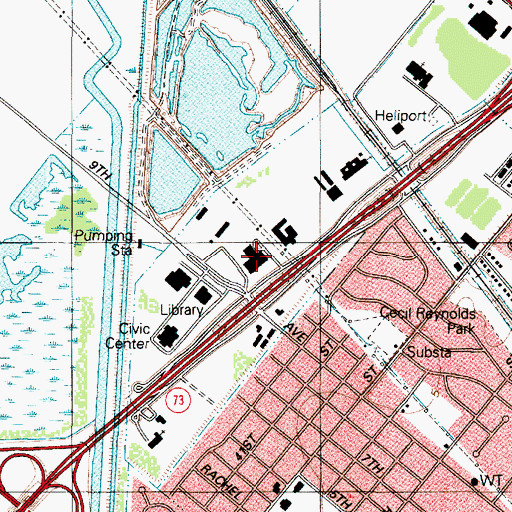 Topographic Map of Bishop Byrne Wellness Center, TX